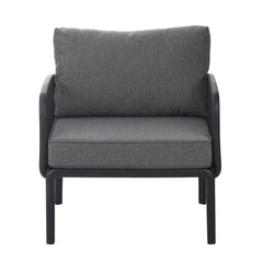 Outdoor Patio Club Chair, Waterproof Thick Cushion Deep Seating