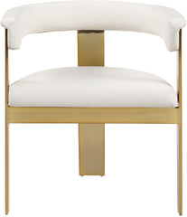 Romeo - Faux Leather Dining Chair With Gold Base (Set of 2)