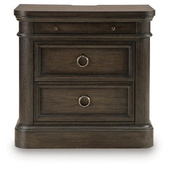 Wickenger - Two Drawer Night Stand - Dark Brown
