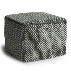 Briella - Square Woven Outdoor / Indoor Pouf - Gray
