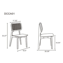 Versailles - Dining Chair With Cane Backrest (Set of 2)