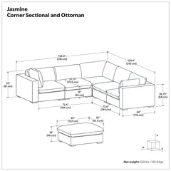 Jasmine - Handcrafted Sofa And Ottoman