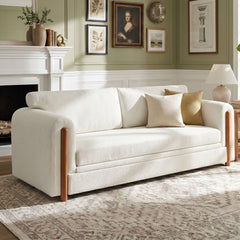 Modern 3 Seater Upholstered Couch Sofa For Living Room