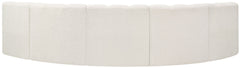 Arc - Boucle Fabric 5 Piece U-Shaped Modular Sofa