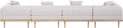 Laguna - 4 Piece Resilient Water Resistant Fabric 142" Upholstered Outdoor Patio Modular Sofa