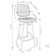 Raya - Upholstered Counter Height Stool (Set of 2)