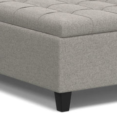 Harrison - Large Square Coffee Table Storage Ottoman - Gray