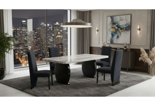 D2502 - 5 Piece Dining Room Set - Black
