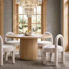 Penny - Round Arched Fully Upholstered Dining Side Chair (Set of 2)