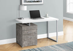 Computer Desk For Home Office, Laptop, Left, Right Set - Up, Storage Drawers - White