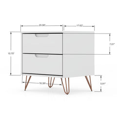 Rockefeller - Nightstand With 2 Drawers - White