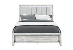 Elsie - Queen Bed With LED - Light Gray