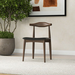 Destiny - Dining Chairs (Set of 2) - Black / Dark Brown