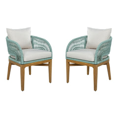 Outdoor Dining Chairs With Cushion (Set of 2)