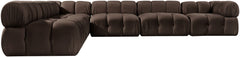 Orin - Velvet 6 Piece Modular L-Shaped Sectional