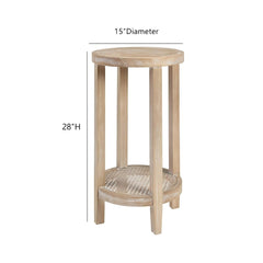 Bedford - Round Accent Table - Reclaimed Wheat