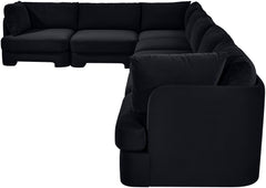 Hammond - Velvet Performance Fabric Upholstered 7 Piece Sectional
