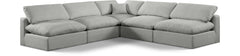 Comfy - 5 Piece Linen Modular Corner Armless Sectional
