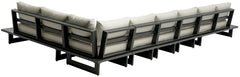 Maldives - 6 Piece Water Resistant Outdoor Patio Modular Sectional With Gray Base