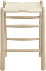 Santos - Backless Counter Stool With Stained Natural Base
