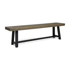 Cloud - Outdoor Bench With Acacia Wood Frame And Slat Panel Design