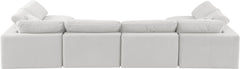 Comfy - 6 Piece Velvet Modular Armless Sectional