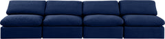 Indulge - Velvet 4 Seat Modular Armless Sofa