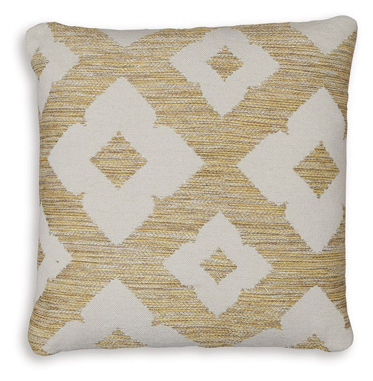 Brockner Next-Gen Nuvella - Indoor/Outdoor Pillow (Set of 4) - Brown / Yellow