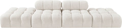Ames - 4 Piece Boucle Upholstered Modular Sofa With 2 Backless Seats