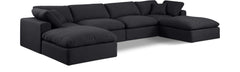 Comfy - 6 Piece Linen Modular Double Chaise Sectional