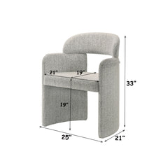 Kyree - Arm Chair (Set of 2) - Ivory / Gray
