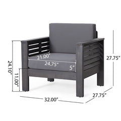 Slat Design Club Chairs With Cushions