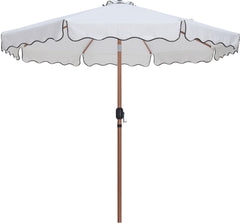 Amalfi - Aluminum Patio Umbrella - Black Base / Light Brown Pole