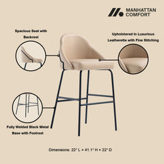 Gracie - Upholstered Barstool
