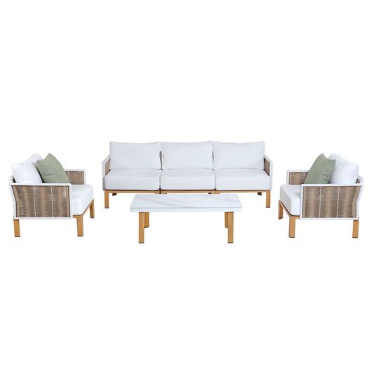 Vine - 4 Piece Outdoor Conversation Set - White