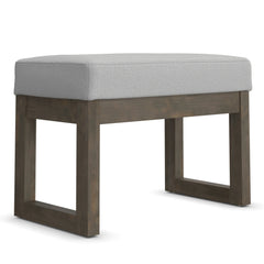 Milltown - Small Ottoman Bench - Stone Gray