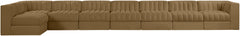 Rummi - Velvet Performance Fabric Upholstered 8 Piece Modular Sectional, L-Shaped (Right)