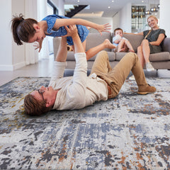 Payas - 8' X 10' Abstract Area Rug - Ivory / Navy