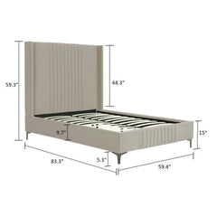 Promenade - Bed With Upholstered Headboard And Slats