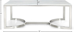 Copley - Coffee Table - Pearl Silver