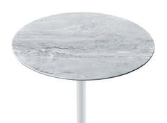 Orbit - End Table With Height Adjustable Marble Textured Top - Gray