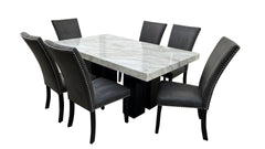 D02 - 9 Piece Dining Room Set (Dining Table And 8 Dinning Chairs) - Black