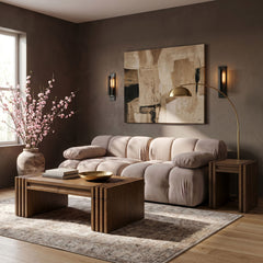 Orin - Velvet Performance Fabric Upholstered 2 Piece Modular Sofa