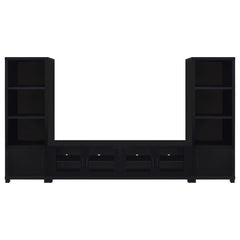 Jupiter - 3 Piece Entertainment Center TV Stand - Black