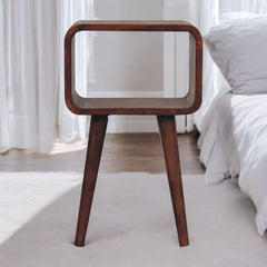 Mini Curved Open Nightstand - Caramel