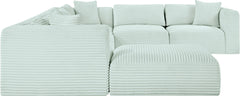 Shaggy - 7 Piece Modular U-Shaped Sectional With Ottoman