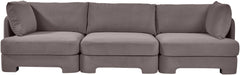Hammond - Velvet Performance Fabric Upholstered 3 Piece Sofa