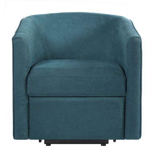 Power Lift Recliner Barrel Shape Reclining Chair With Footrest And Side Pocket
