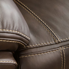 Dunleith - 2-Piece Power Reclining Loveseat - Chocolate