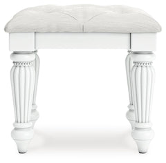 Kozlani - 3 Pc. - Vanity, Mirror And Stool - White